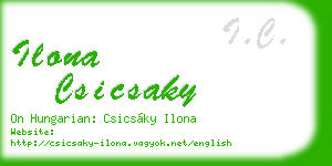 ilona csicsaky business card